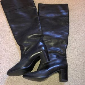 J Crew Extended Calf Leather Boots